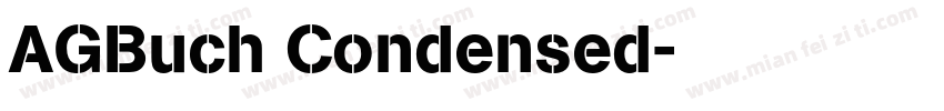 AGBuch Condensed字体转换